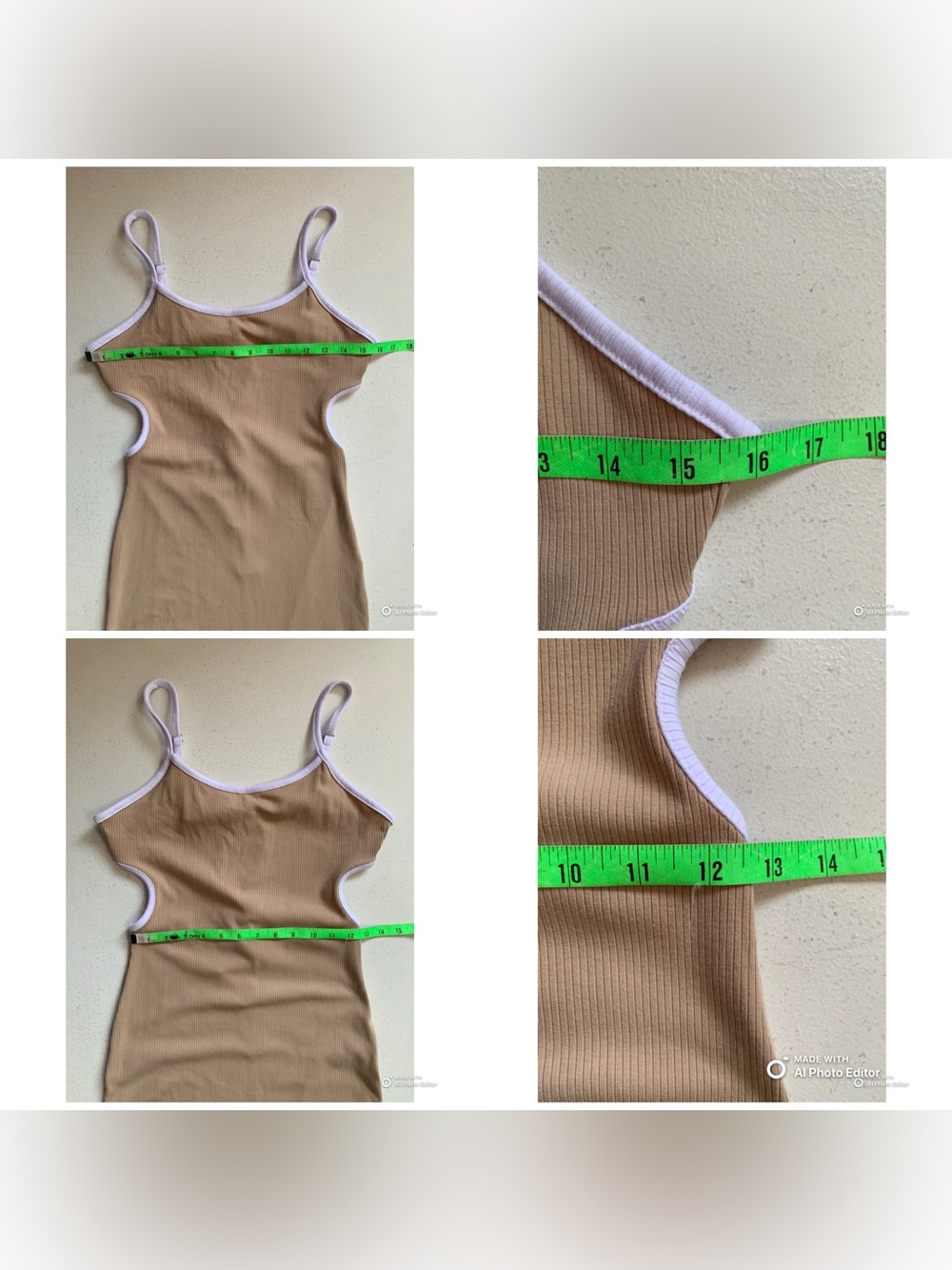 Lulus Medium Something About Her Beige Color Block Ribbed Backless Midi Dress - Picture 13 of 14